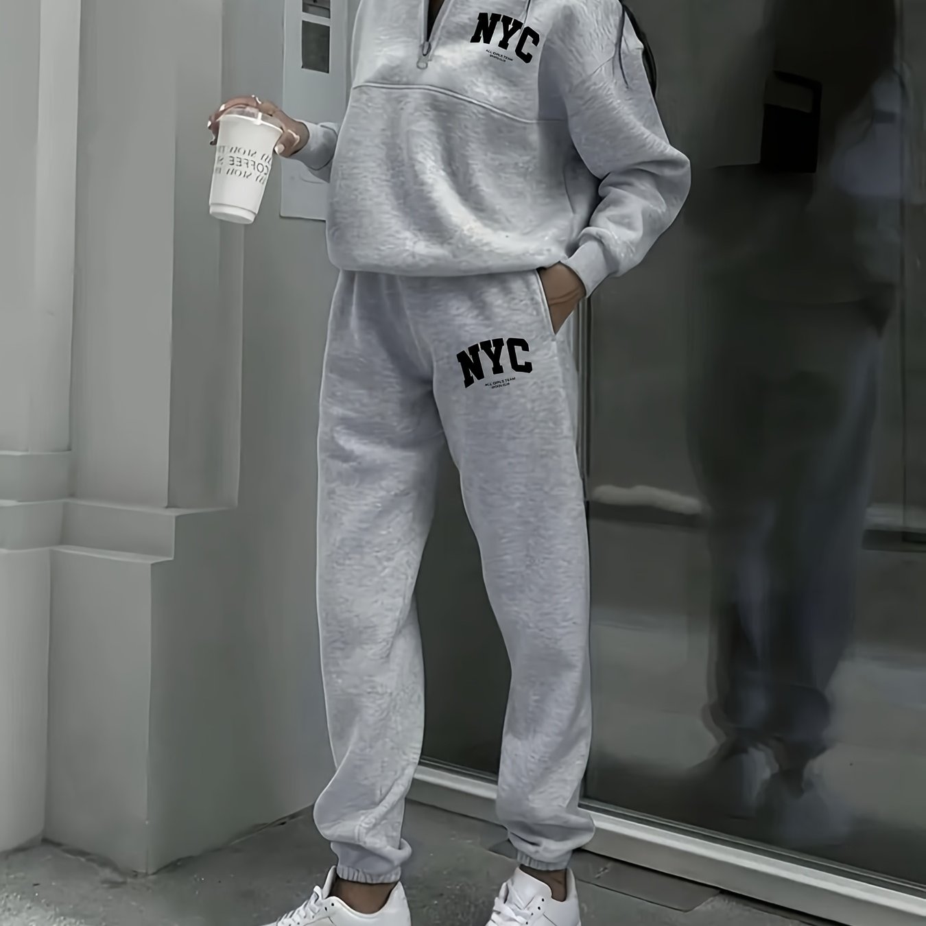Women’s Oversized NYC Tracksuit – Hoodie & Joggers
