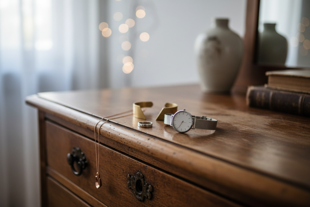 현재 구도와 느낌은 만족 스러우나 액세사리를 모던한 느낌으로 바꿔줘