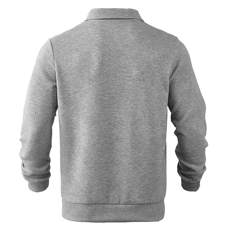 Men’s Half Zip Knit Sweater – Premium Casual Long Sleeve Pullover