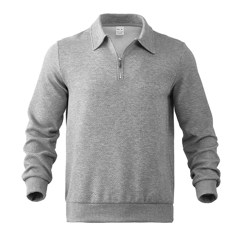 Men’s Half Zip Knit Sweater – Premium Casual Long Sleeve Pullover