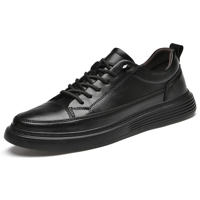 Men’s Premium Leather Sneakers – Lightweight Casual Comfort Shoes