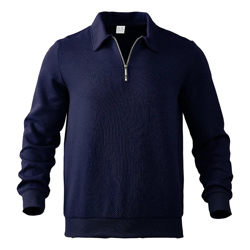 Men’s Half Zip Knit Sweater – Premium Casual Long Sleeve Pullover