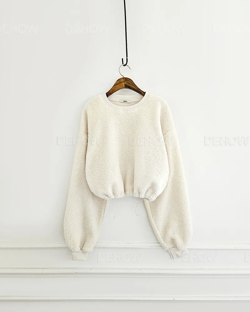 Women’s Fleece Teddy Hoodie Jogger Set | Oversized Warm Winter Lounge Wear