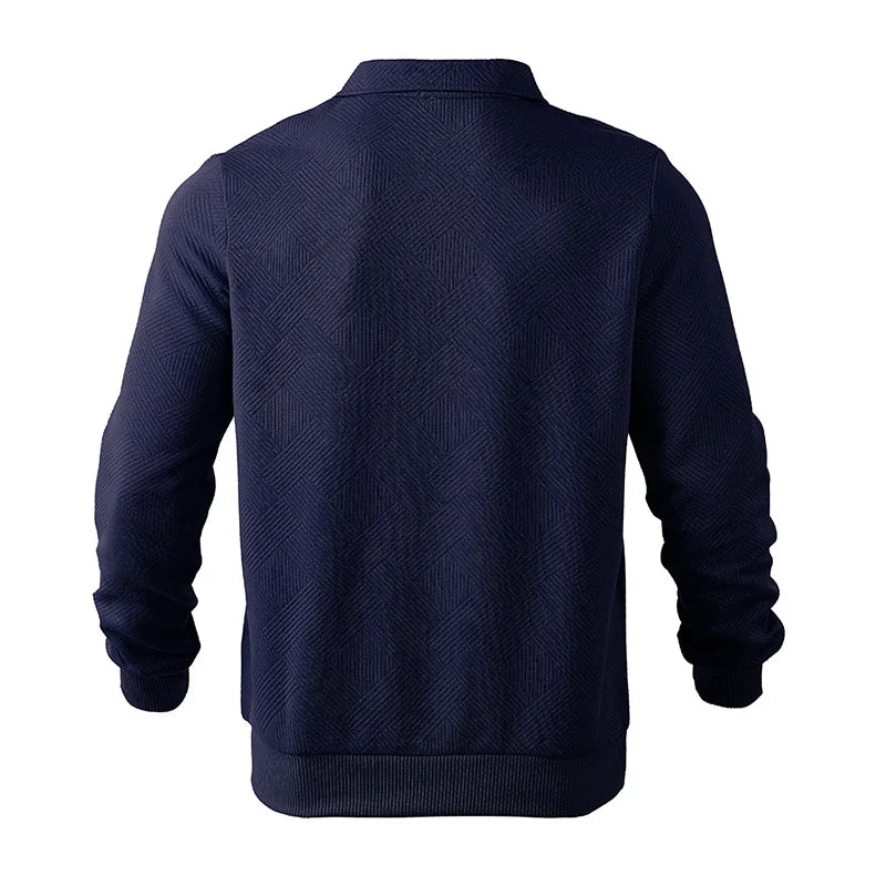 Men’s Half Zip Knit Sweater – Premium Casual Long Sleeve Pullover