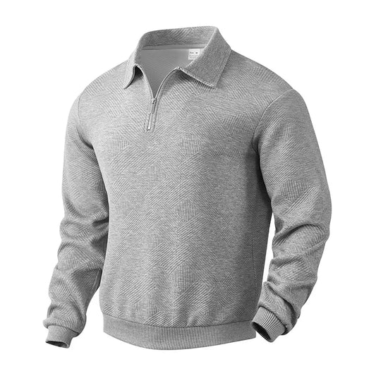 Men’s Half Zip Knit Sweater – Premium Casual Long Sleeve Pullover