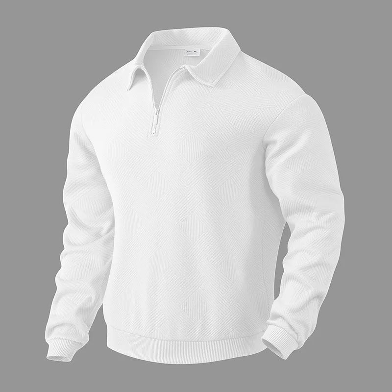 Men’s Half Zip Knit Sweater – Premium Casual Long Sleeve Pullover