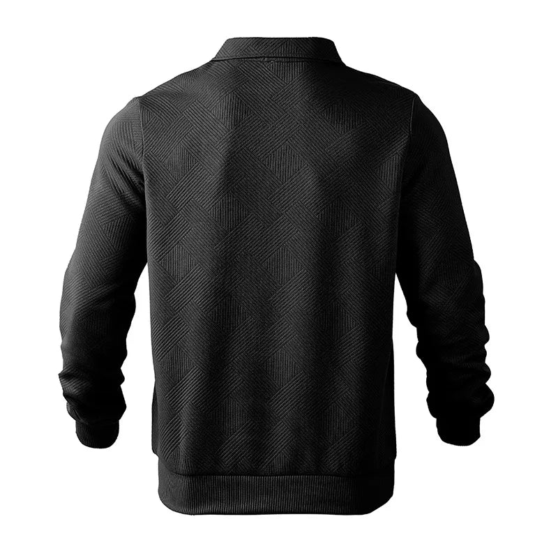 Men’s Half Zip Knit Sweater – Premium Casual Long Sleeve Pullover