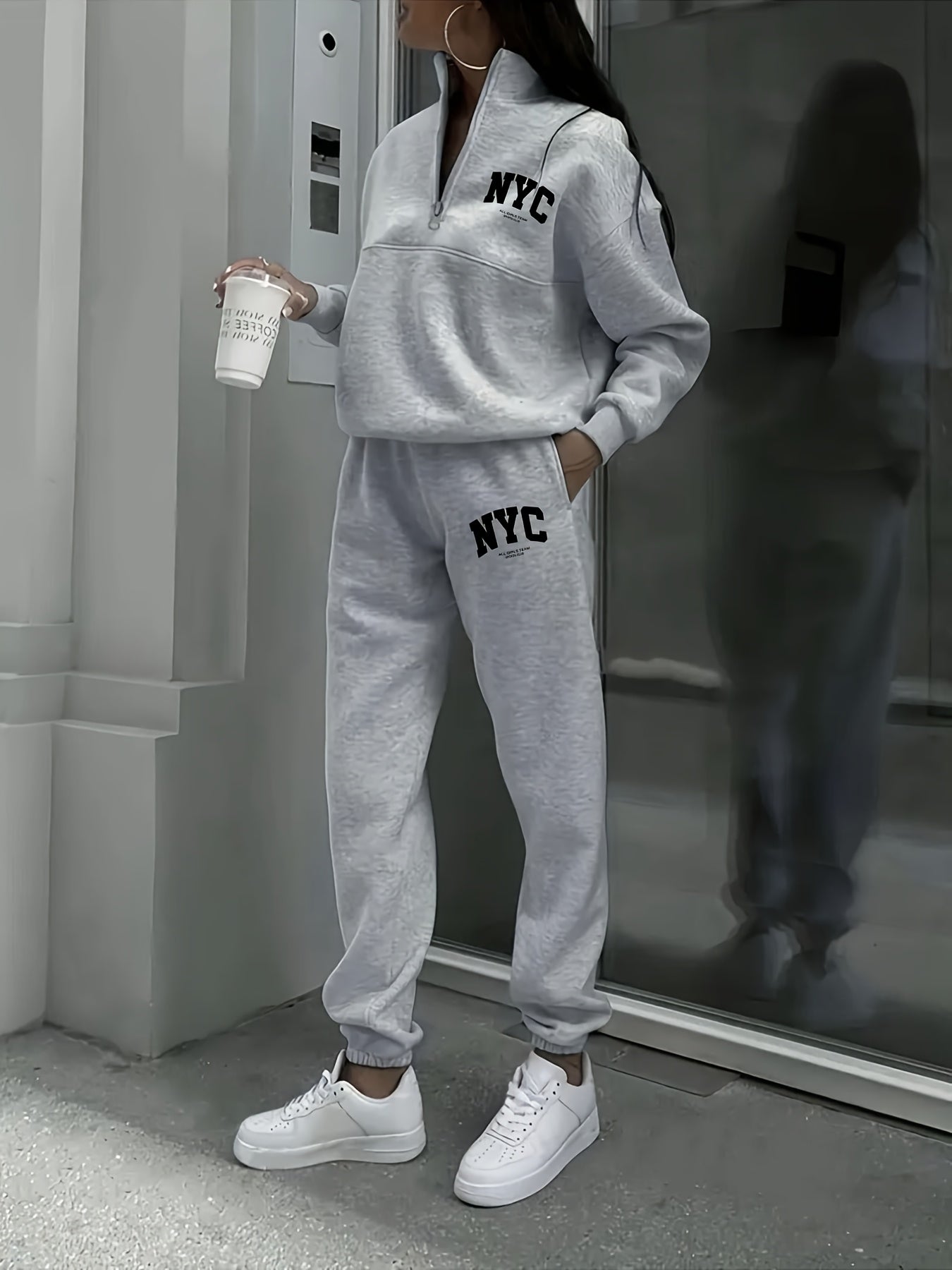 Women’s Oversized NYC Tracksuit – Hoodie & Joggers